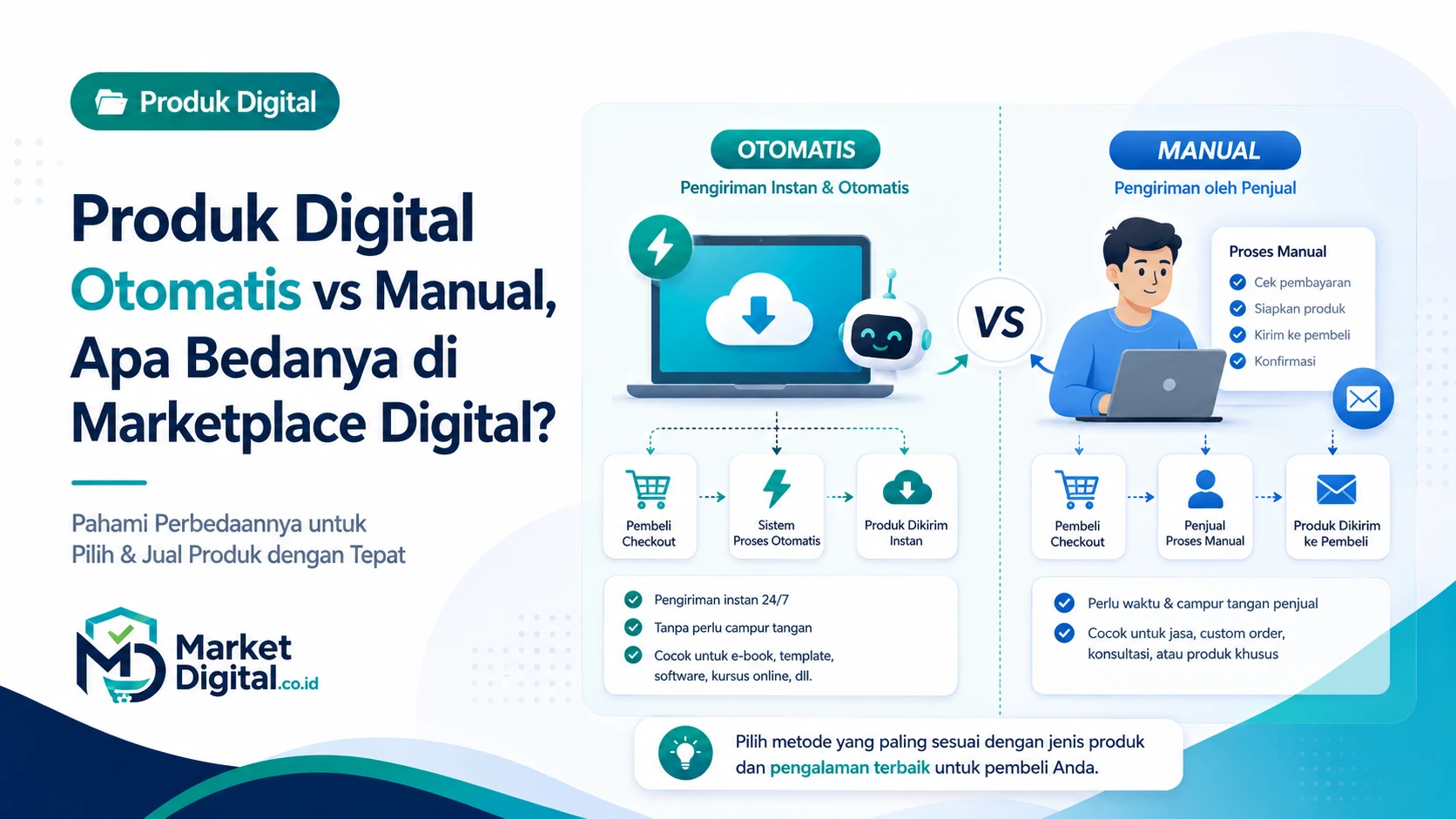 Produk Digital Otomatis vs Manual, Apa Bedanya di Marketplace Digital?