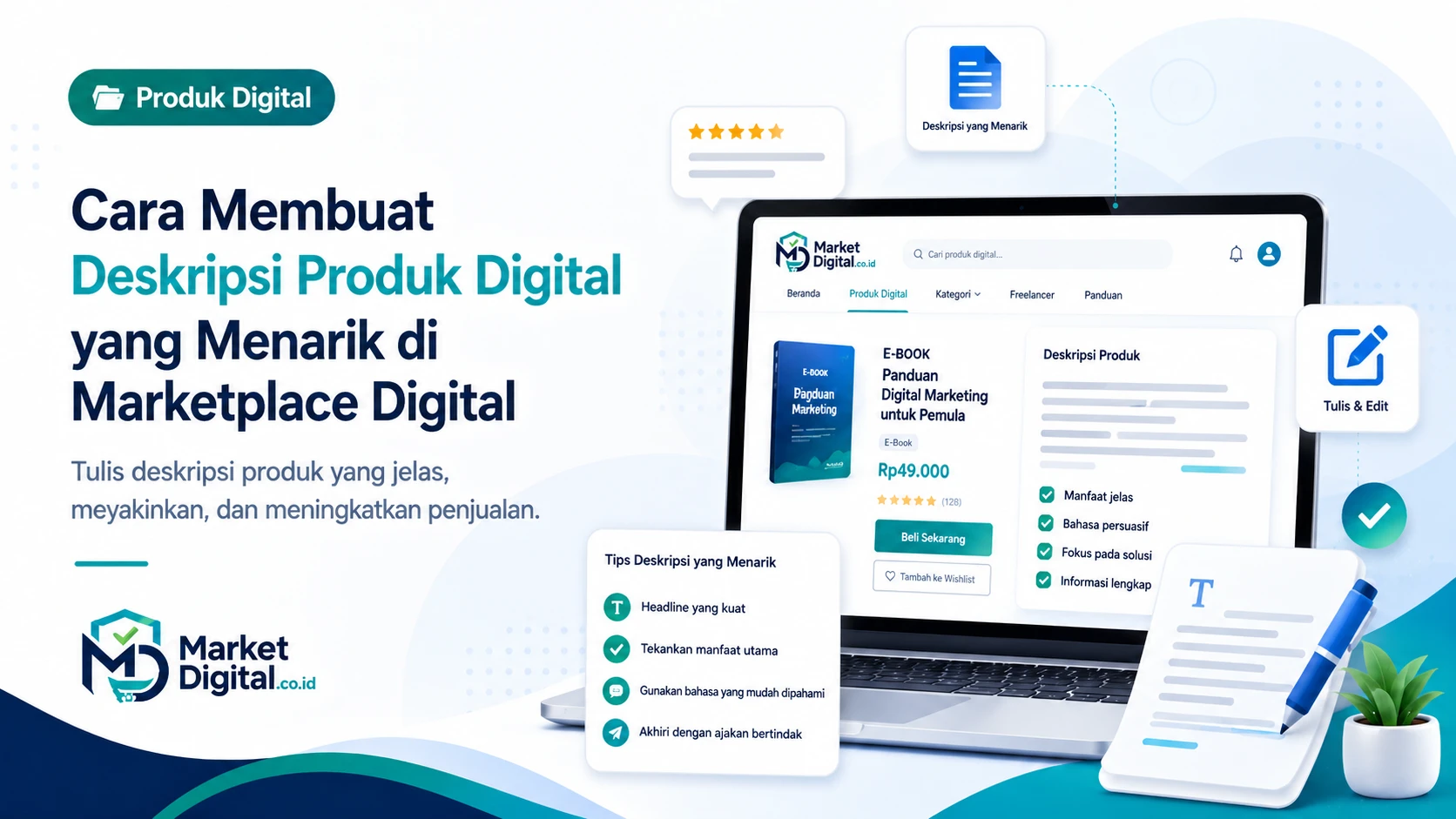 Cara Membuat Deskripsi Produk Digital yang Menarik di Marketplace Digital